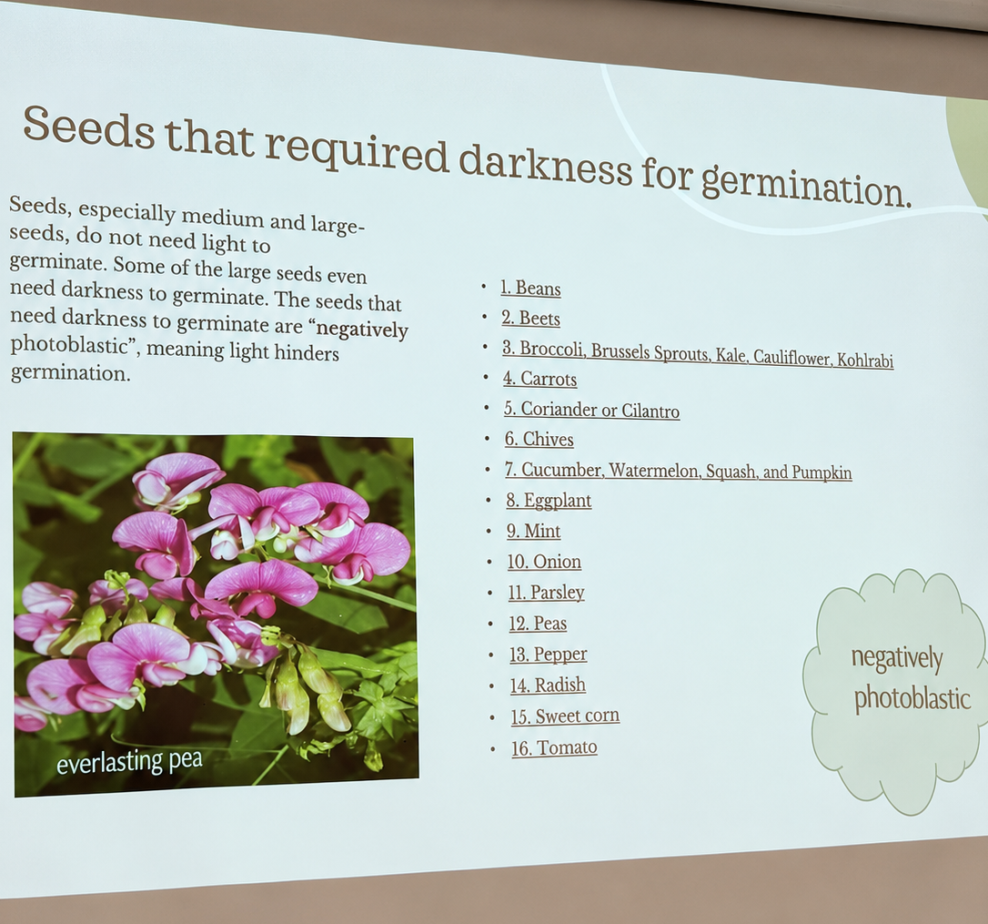Master gardener Igor Kaftan shared planting and germination tips during the “From Seed to Soil” workshop hosted at the Portage Learning and Literacy Centre.  Submitted photo by: Clyde Tagalog